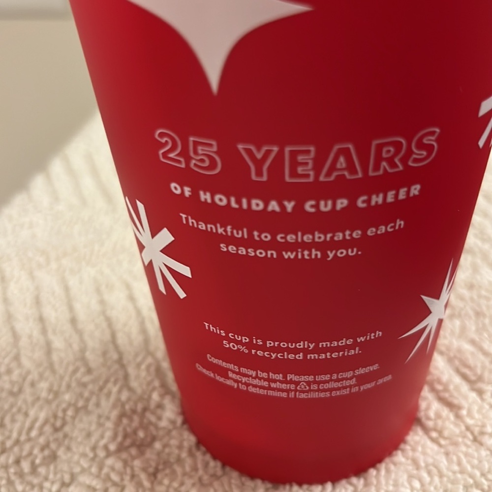 Starbucks 2024 Red White Green Holiday Cup Reusable Dishwasher Safe 16 oz - Picture 7 of 7